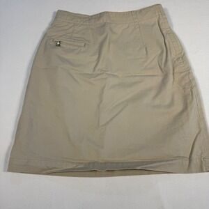 Banana Republic BR Chino Skirt Tan  Button Closure Women Size‎ 0